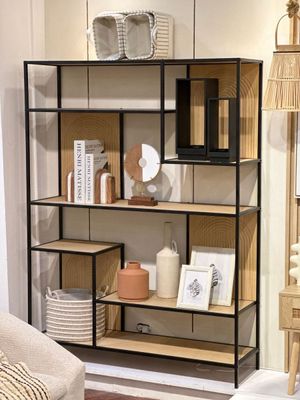 WOODEN / IRON SHELF - 454-4300004