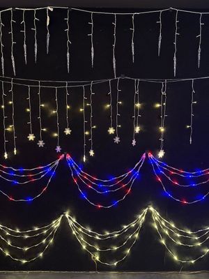 150L LED SWAG CHRISTMAS LIGHTSCLEAR WIRE WARM BULB USB POWE - 120-3900423U