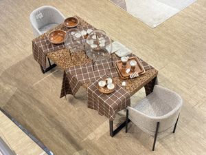 WOOD + IRON DINING TABLE - 454-211333