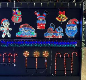 60CM INFINITY LIGHT STANDING SANTA FACE WITH SNOW - 120-0200053/1